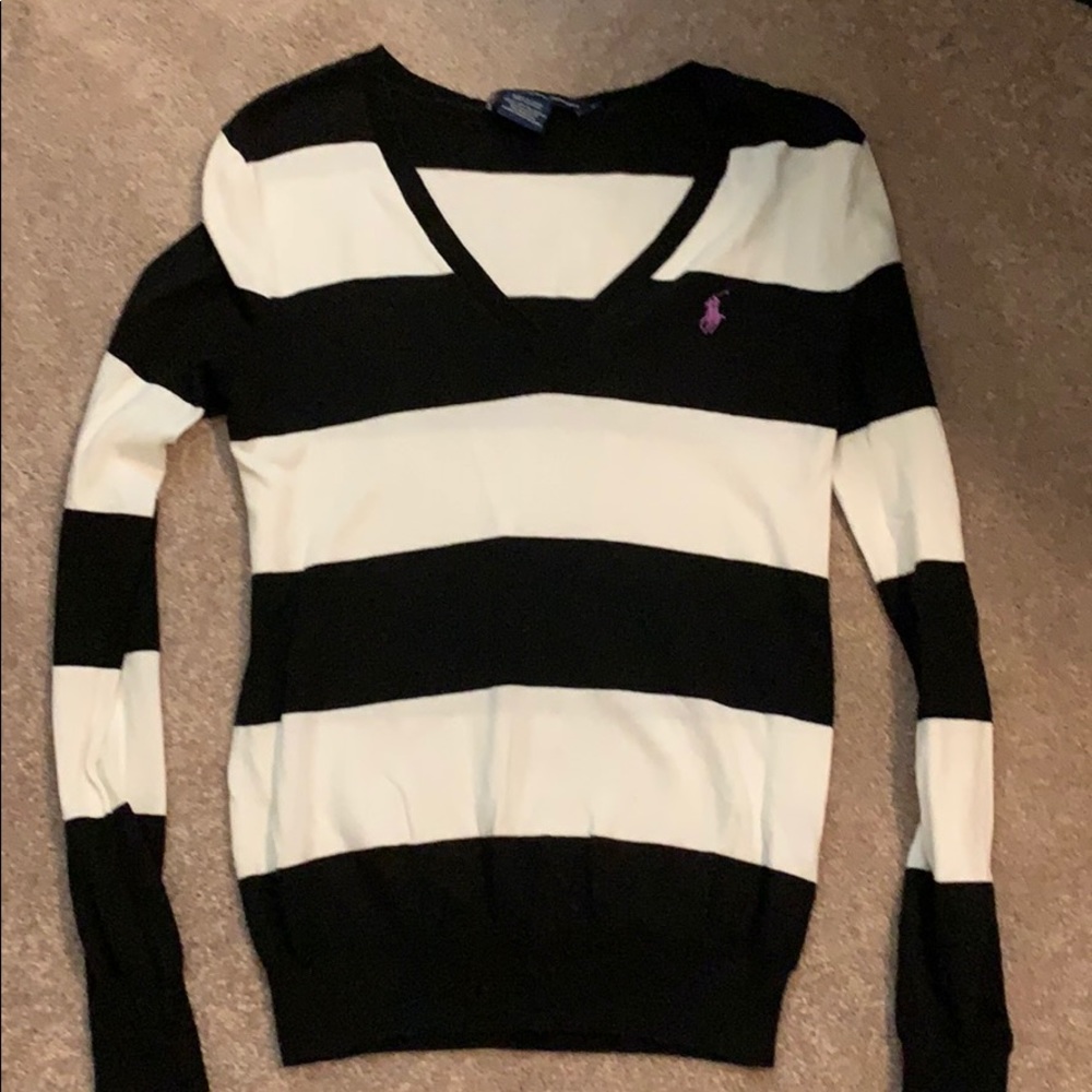 Ralph Lauren Polo size M black and white sweater
